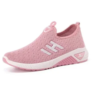 Pogoboots Women Fashion Fly Woven Breathable Casual Sneakers