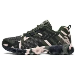 Pogoboots Couple Casual Camouflage Pattern Lace Up Design Breathable Sneakers