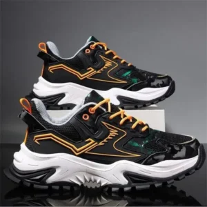 Pogoboots Men Spring Autumn Fashion Casual Colorblock Mesh Cloth Breathable Rubber Platform Shoes Sneakers