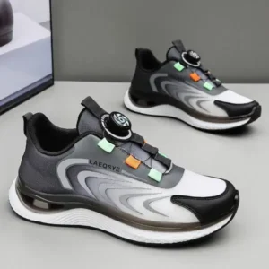 Pogoboots Men'S Casual Color Matching Soft Sole Shock-Absorbing Running Sneakers