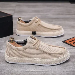 Pogoboots Men'S Fashion Breathable Stripe Canvas Shoes