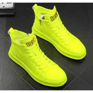 Pogoboots Men'S Fashion Bright Color High-Top Sneakers