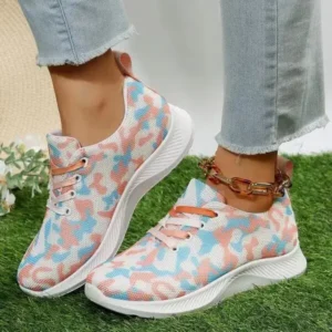 Pogoboots Summer Women Fashion Breathable Casual Colorful Printed Sneakers