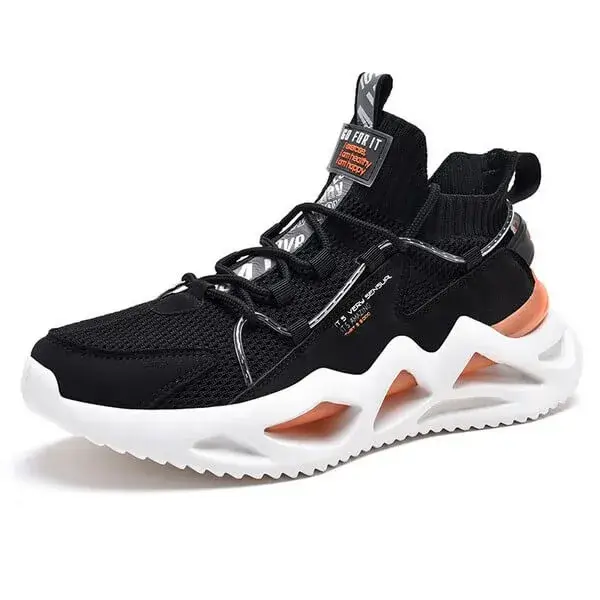 Pogoboots Men Spring Autumn Fashion Casual Colorblock Mesh Cloth Breathable Rubber Platform Shoes Sneakers