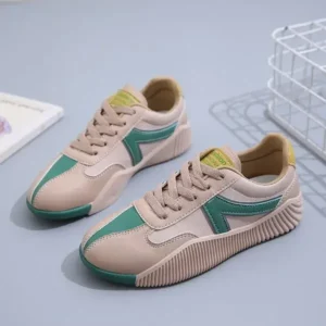 Pogoboots Women Fashion Color Block Breathable Sneakers